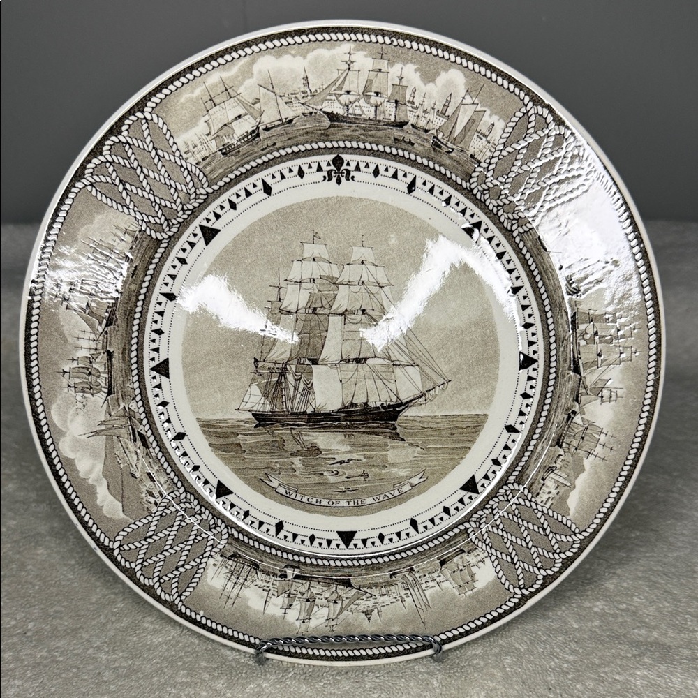 Wedgwood The American Clipper Ship Plate "Witch of the Wave"